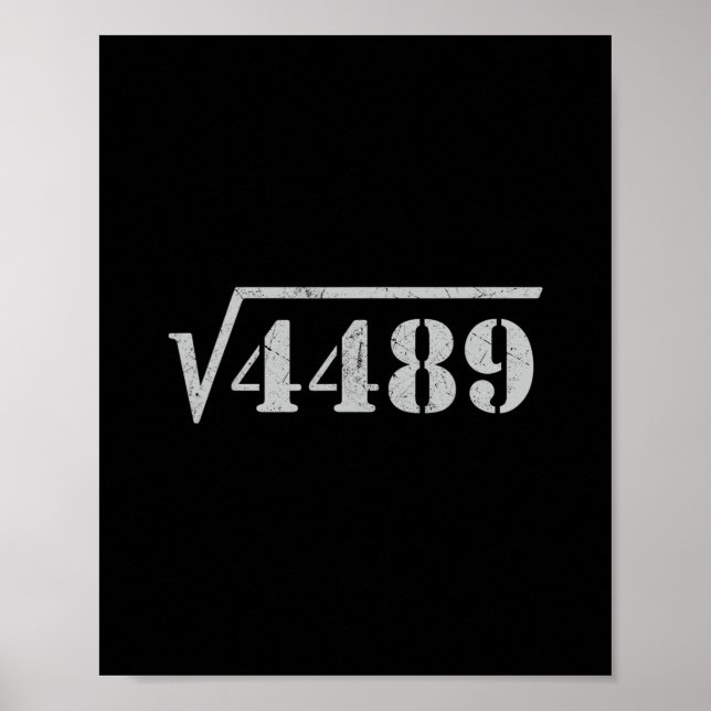 Poster 67 Meme Raiz Quadrada 4489 Gíria Matemática 6 7 Re (Frente)
