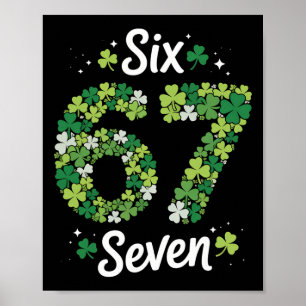 Poster 67 Meme Shamrocks Dia de São Patrício 6-7 Crianças