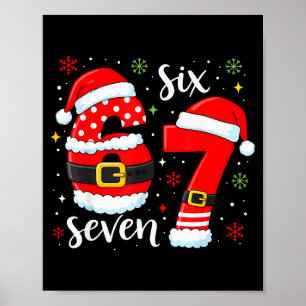 Poster 67 Meme Six Seven Papai Noel 6 7 Natal Engraçado C