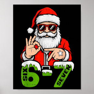 Poster 67 Meme Six Seven Papai Noel Natal Divertido Gen Z
