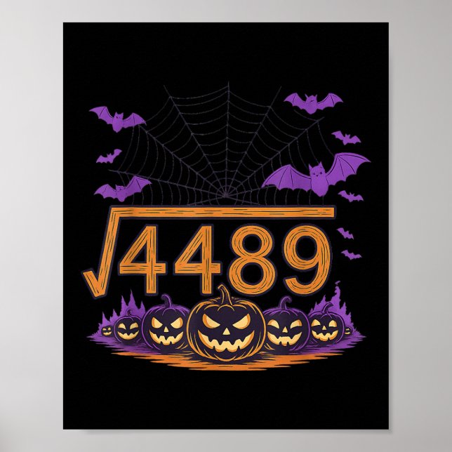 Poster 67 Meme Square Root 4489 Slang Math Halloween Cost (Frente)