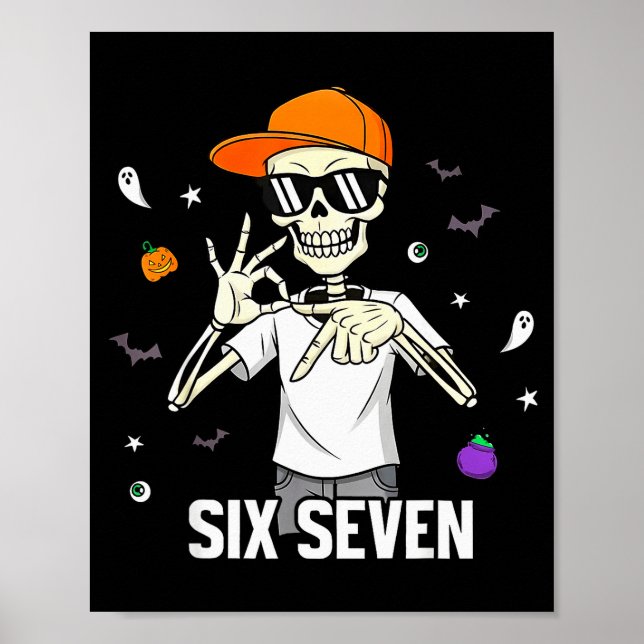 Poster 67 Meninos Esqueleto Divertido Seis Sete Geração A (Frente)