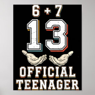 Poster 67 Meninos Meninas de 13 Anos nager Aniversário de