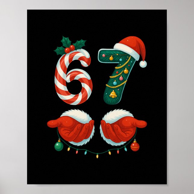 Poster 67 Natal 6 7 Meme Pijama Feriado Geração Alpha Sl (Frente)