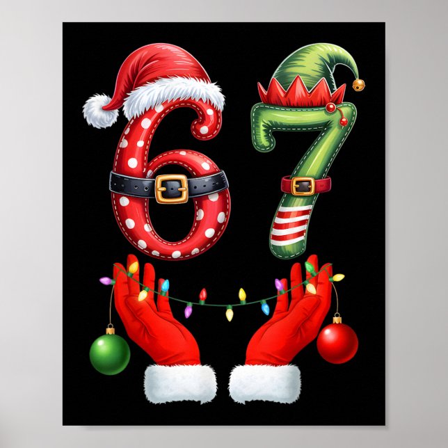 Poster 67 Natal 6 7 Meme Pijamas Feriado Geração Alpha Sl (Frente)