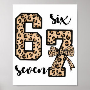 Poster 67 Natal 6 7 Seis Sete Meme 67 Leopardo Guepardo