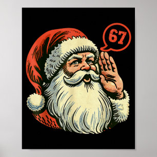 Poster 67 Natal Divertido Seis Sete Meme Brainrot Papai N