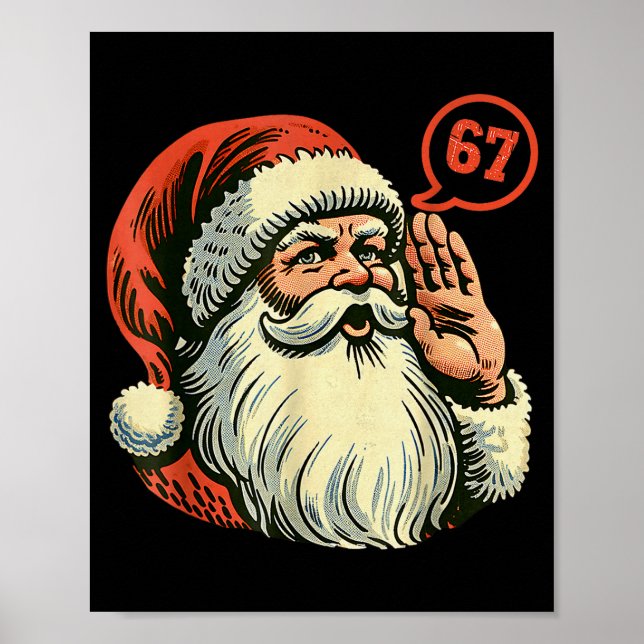 Poster 67 Natal Divertido Seis Sete Meme Brainrot Papai N (Frente)