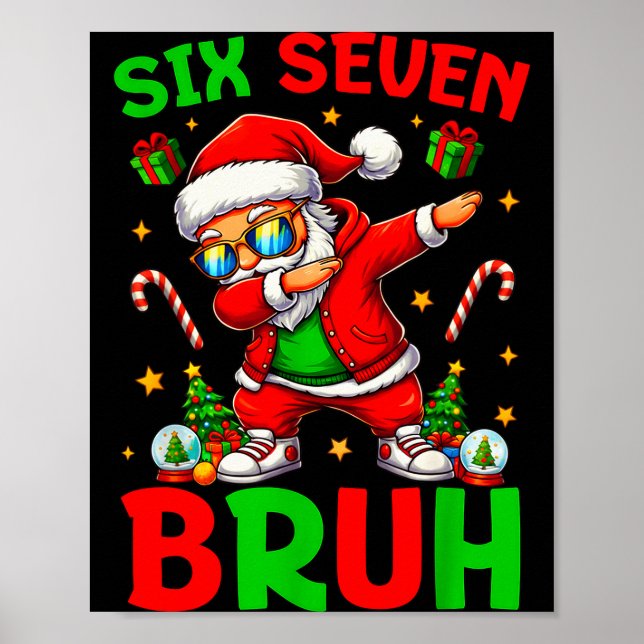 Poster 67 Natal Divertido Seis Sete Meme Brainrot Papai N (Frente)