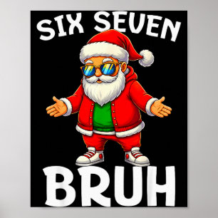 Poster 67 Natal Divertido Seis Sete Meme Brainrot Papai N