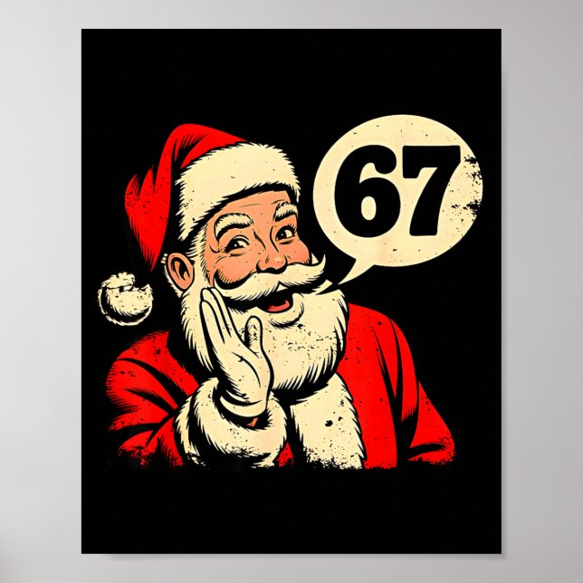 Poster 67 Natal Divertido Seis Sete Meme Brainrot Papai N (Frente)
