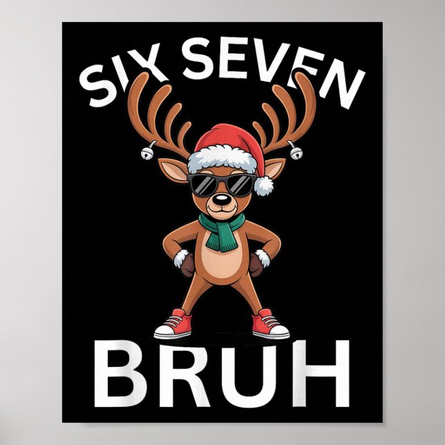 Poster 67 Natal Divertido Seis Sete Meme Brainrot Rena (Frente)