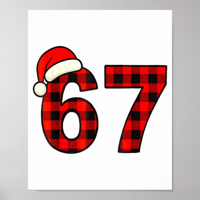 Poster 67 Natal Divertido Seis Sete Meme Brainrot Xadrez  (Frente)