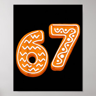 Poster 67 Natal Engraçado 6 7 Biscoito Seis Sete Natal 