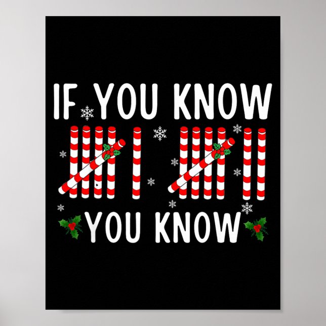 Poster 67 Natal Engraçado Se Você Sabe Você Sabe Seis Set (Frente)