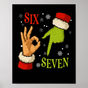 Poster 67 Natal Papai Noel Verde 6 7 Meme de Internet X