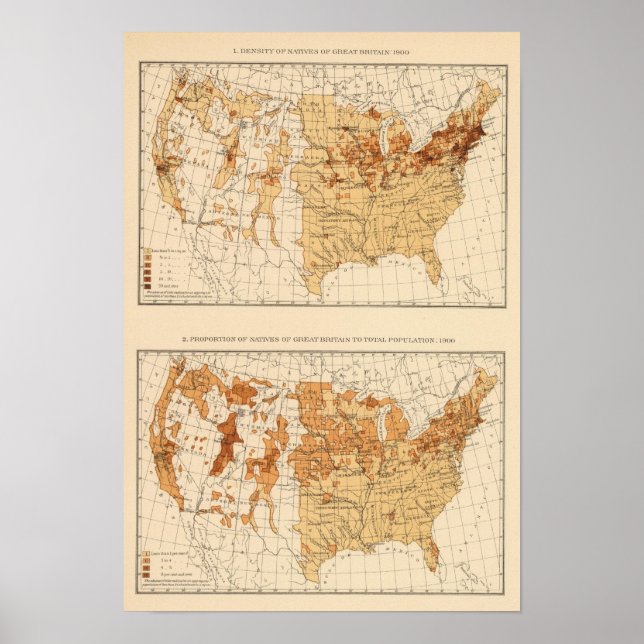 Poster 67 Nativos Excelente Inglaterra 1900 (Frente)