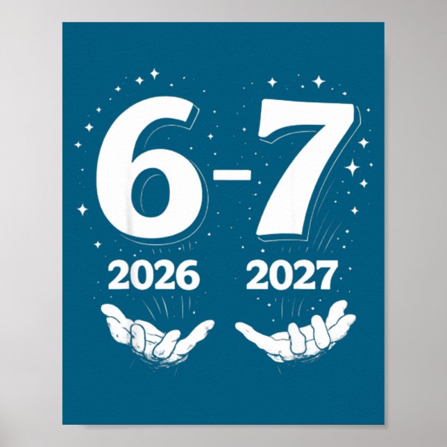 Poster 67 Nye 2026 Funny Boys Kids New Years Eve Party 6  (Frente)