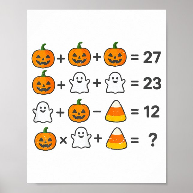 Poster 67 Order Operations Math Teacher Halloween Costume (Frente)