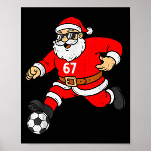 Poster 67 Papai Noel Futebol Six Seven Meme Natal Esporte