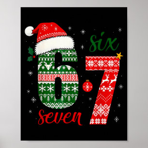 Poster 67 Papai Noel Natal Engraçado Brainrot Para Menino