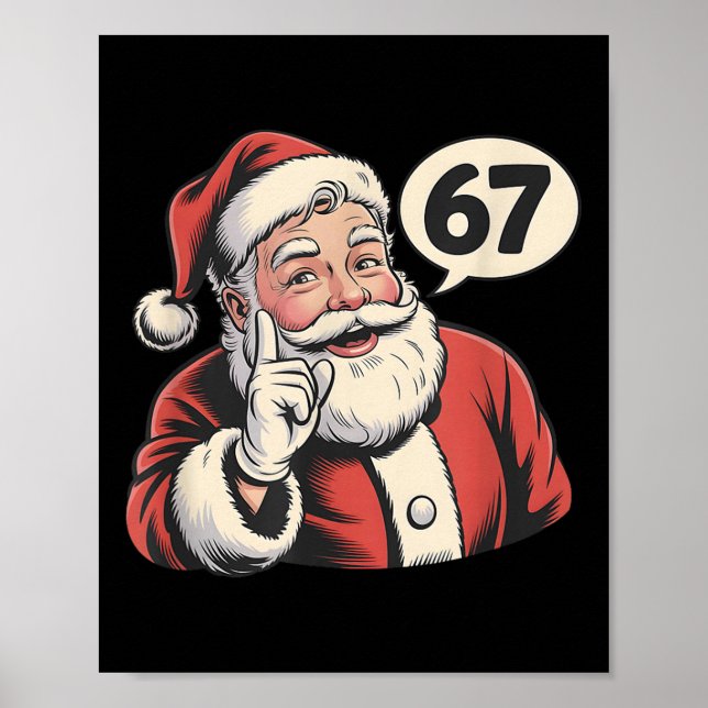 Poster 67 Papai Noel Natal Seis Sete Meme  (Frente)