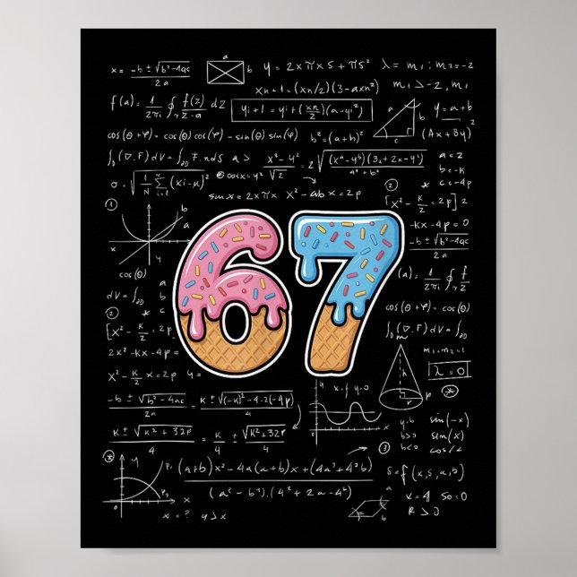 Poster 67 Professor de Matemática 67º Número Sorvete  (Frente)