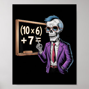 Poster 67 Professor de Matemática Meme Brainrot Seis Sete