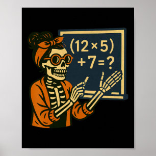 Poster 67 Professor Esqueleto de Halloween Seis Sete Meme