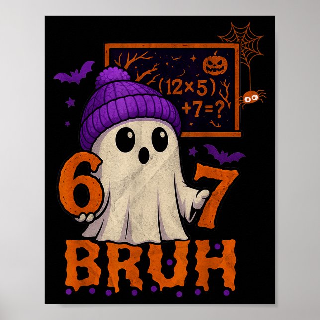 Poster 67 Professor Fantasma de Halloween Seis Sete Meme  (Frente)