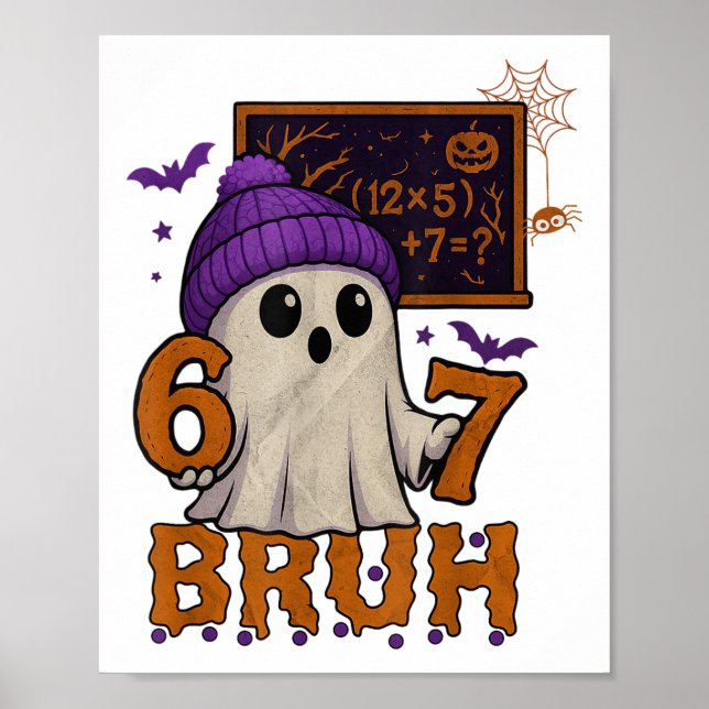 Poster 67 Professor Fantasma de Halloween Seis Sete Meme  (Frente)