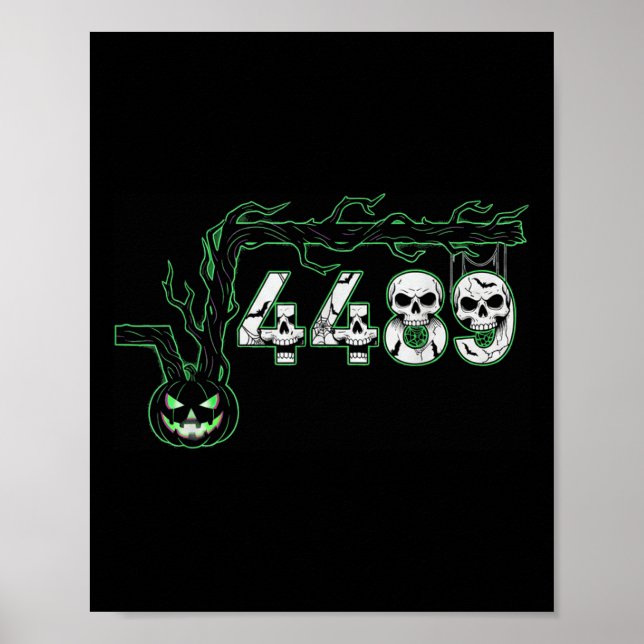 Poster 67 Raiz Seis Sete 6 7 Meme Divertido Abóbora de Ha (Frente)