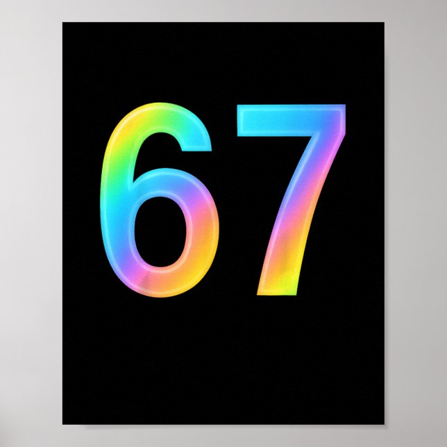 Poster 67 Seis Sete 6 7 Design de Meme Engraçado 6 7 1  (Frente)