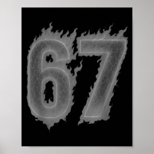 Poster 67 Seis Sete Chamas Escuras Colorido Legal Engraça