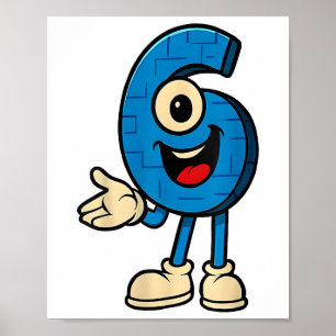 Poster 67 Seis Sete Criança Italiana Engraçada de Brainro
