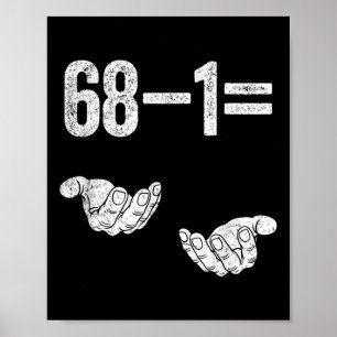 Poster 67 Seis Sete Matemática Matemática Brainrot Equaçã