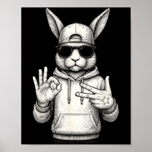 Poster 67 Seis Sete Meme 6 7 Dia de Páscoa Engraçado para