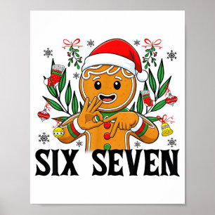 Poster 67 Seis Sete Meme Divertido Natal Biscoito de Nata