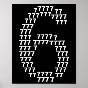 Poster 67 Sessenta e Sete Divertido 6 7 Meme Fantasia de