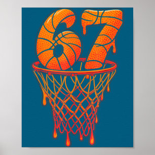 Poster 67 Sete Creme Gotejante Basquete Seis Meme