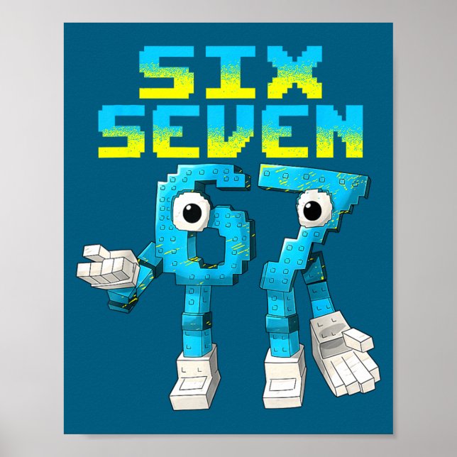 Poster 67 Six Seven 6-7 - Funny Italian Brainrot Kids Gam (Frente)