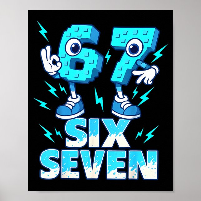 Poster 67 Six Seven 6-7 - Funny Italian Brainrot Kids Gam (Frente)