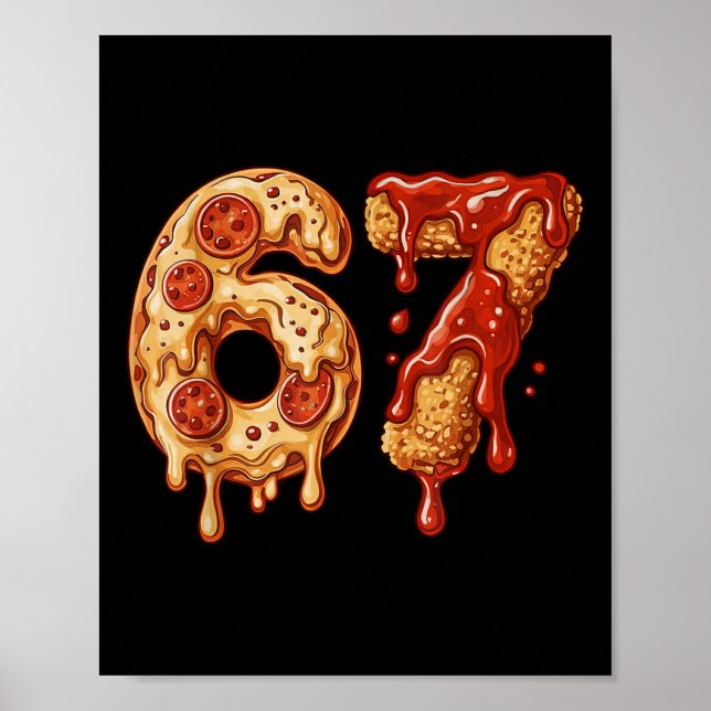 Poster 67 Six Seven 6-7 Pizza & Chicken Nugget - Bra Infa (Frente)