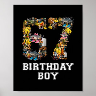 Poster 67 Six Seven Aniversariante Italiano Meme Brainrot