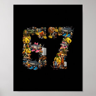 Poster 67 Six Seven Aniversário Meme Viral Rotação Cerebr