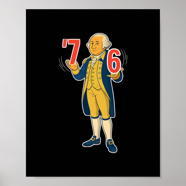 Poster 67 Six Seven Funny George Washington Meme  (Frente)