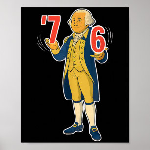 Poster 67 Six Seven George Washington Meme Camiseta Engra