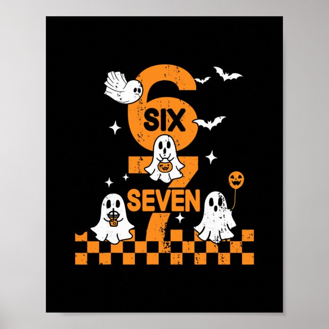 Poster 67 Six Seven Meme 6 7 Couple Matching Halloween Co (Frente)