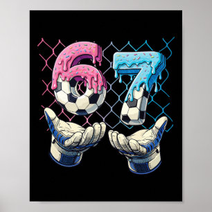 Poster 67 Six Seven Meme Crianças Meninos 67 Futebol Engr