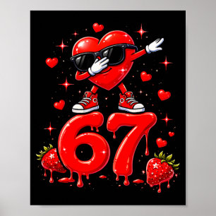 Poster 67 Six Seven Sorvete Meme Dia dos Namorados Engraç